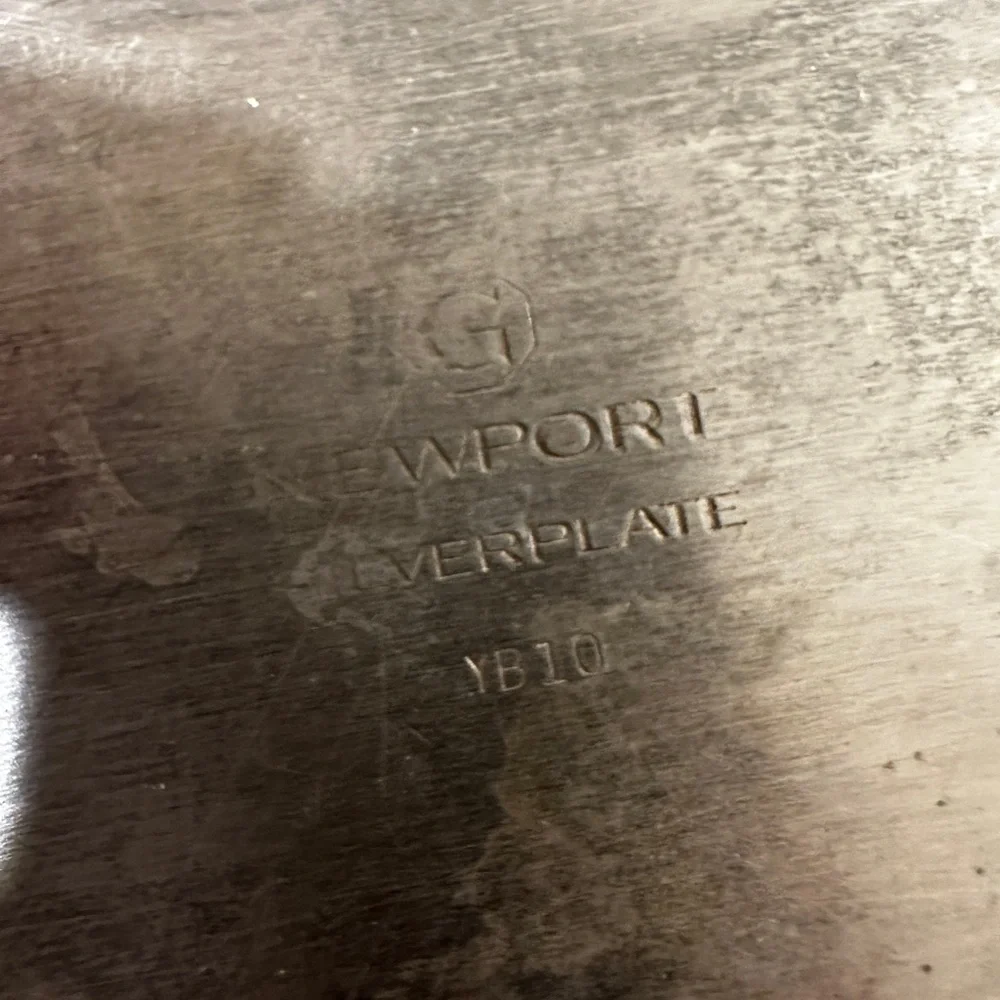 Set of two silverplate serving dishes